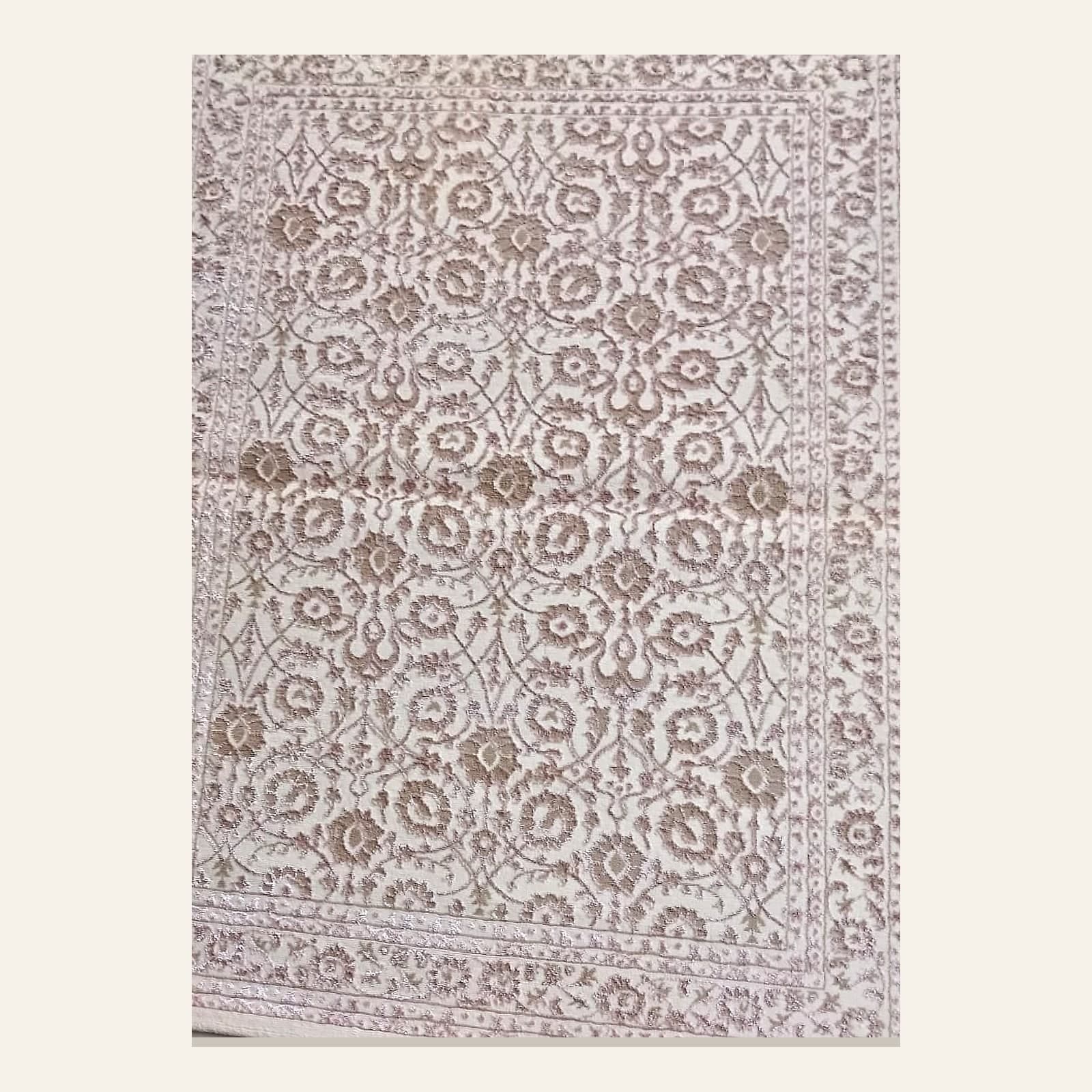 Chikan Ivory Classic — Traditional Carpet by Awadh Carpet
