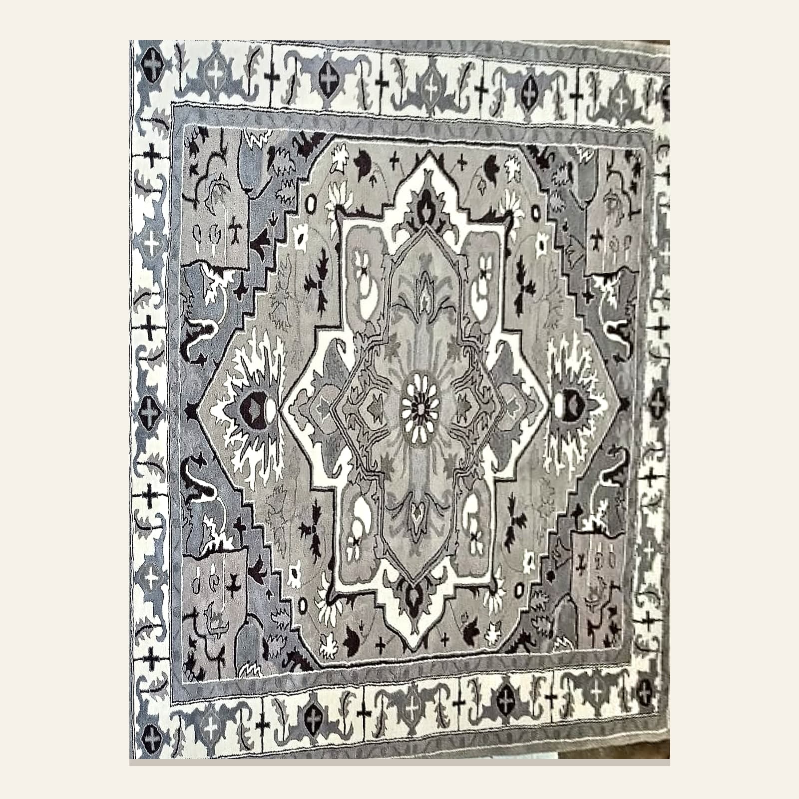 Hazratganj Medallion — Traditional Carpet by Awadh Carpet