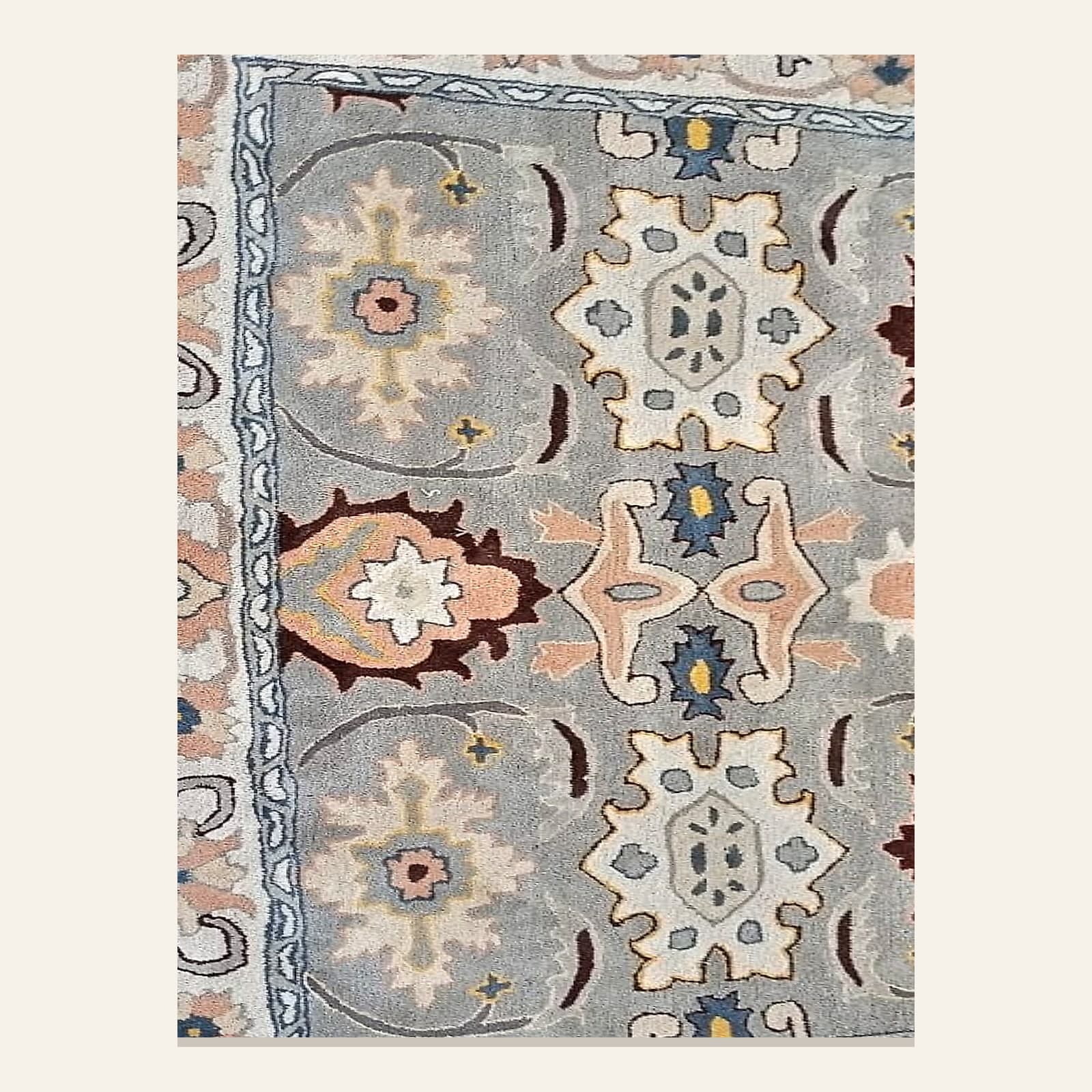 Chowk Tile — Traditional Carpet by Awadh Carpet