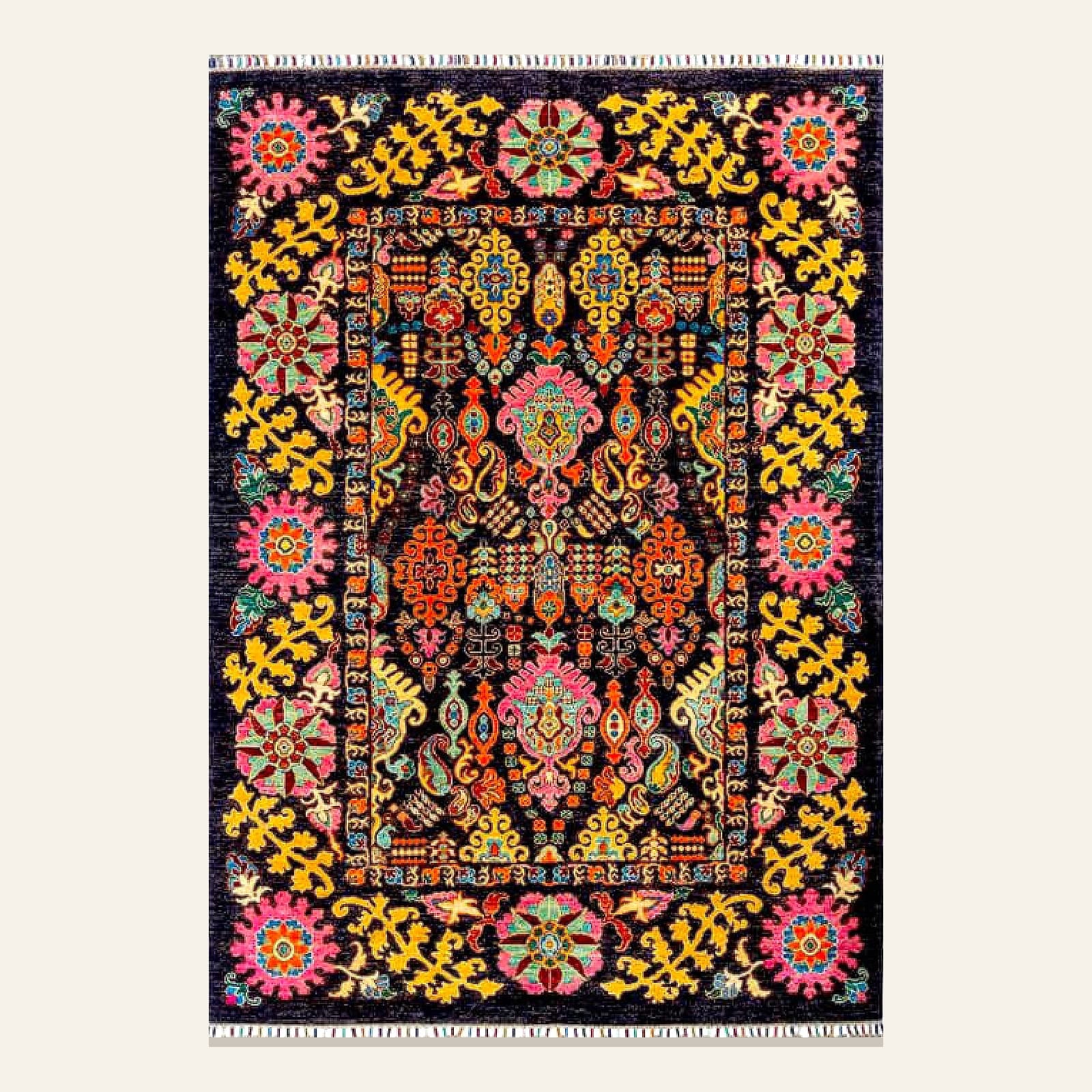 Afgani Suzani Night — Traditional Carpet by Awadh Carpet
