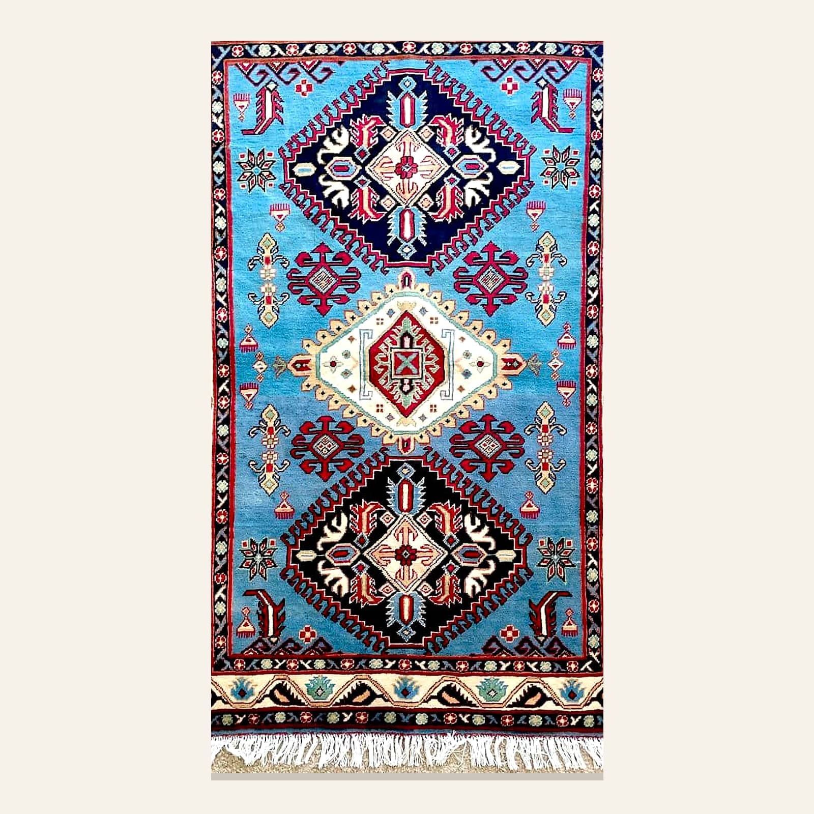 Afgani Sky Kazak — Traditional Carpet by Awadh Carpet